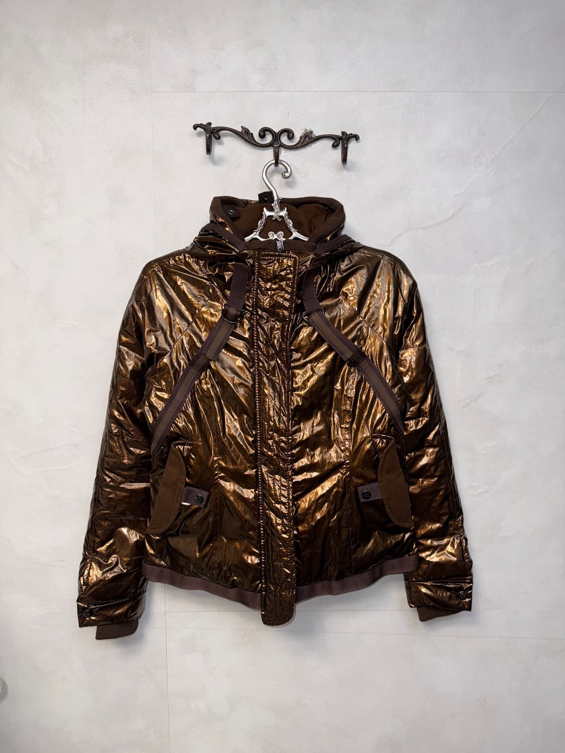 MCM metal brown goose down hood padding  상품이미지1