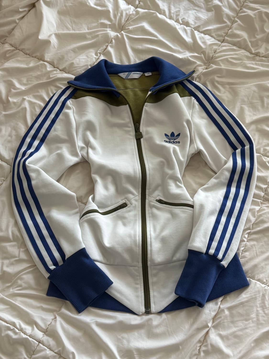 아디다스 올드스쿨 흰파카키 대대장 져지 상품이미지2