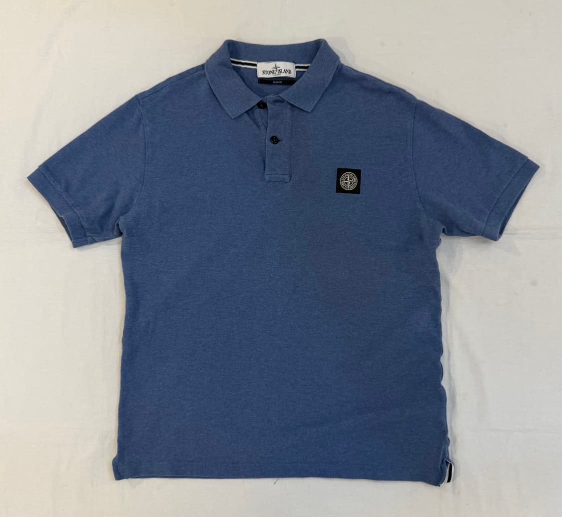 스톤아일랜드 패치로고 pk 반팔 카라티 블루 상품이미지1