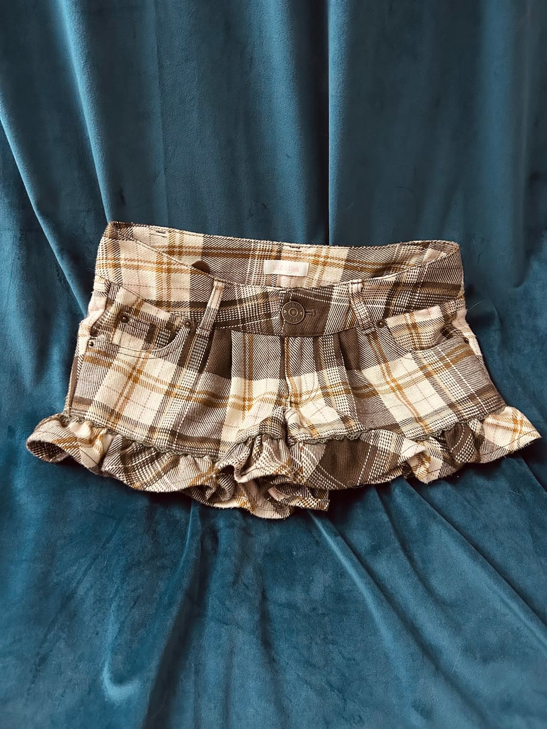 리즈리사 개대장 초코바닐라깔 라떼갸루 로우라이즈 숏팬츠 상품이미지1