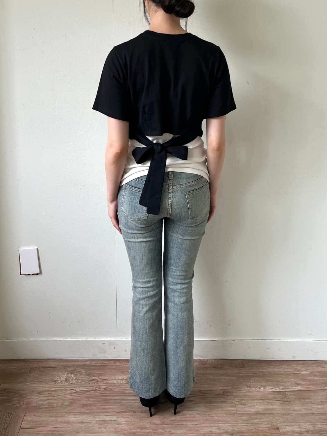 HAPHAZARD JEANS 리본큐빅 데님팬츠 상품이미지10