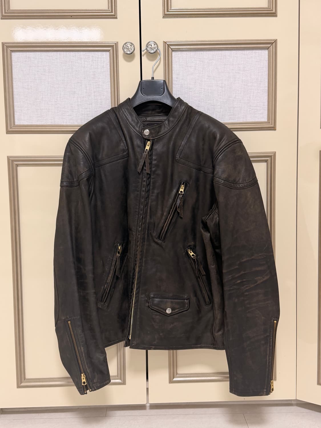 RRL (더블알엘) 싱글 모터사이클 레더 자켓 - L 사이즈 (새 제품) 상품이미지3