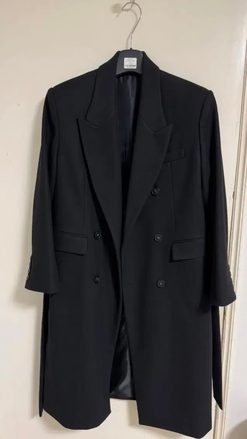 인스턴트펑크 오버사이즈 울 더블 롱 코트 상품이미지1