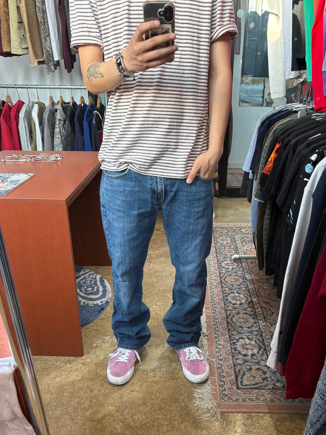 리바이스 527 부츠컷 진청 데님 상품이미지2