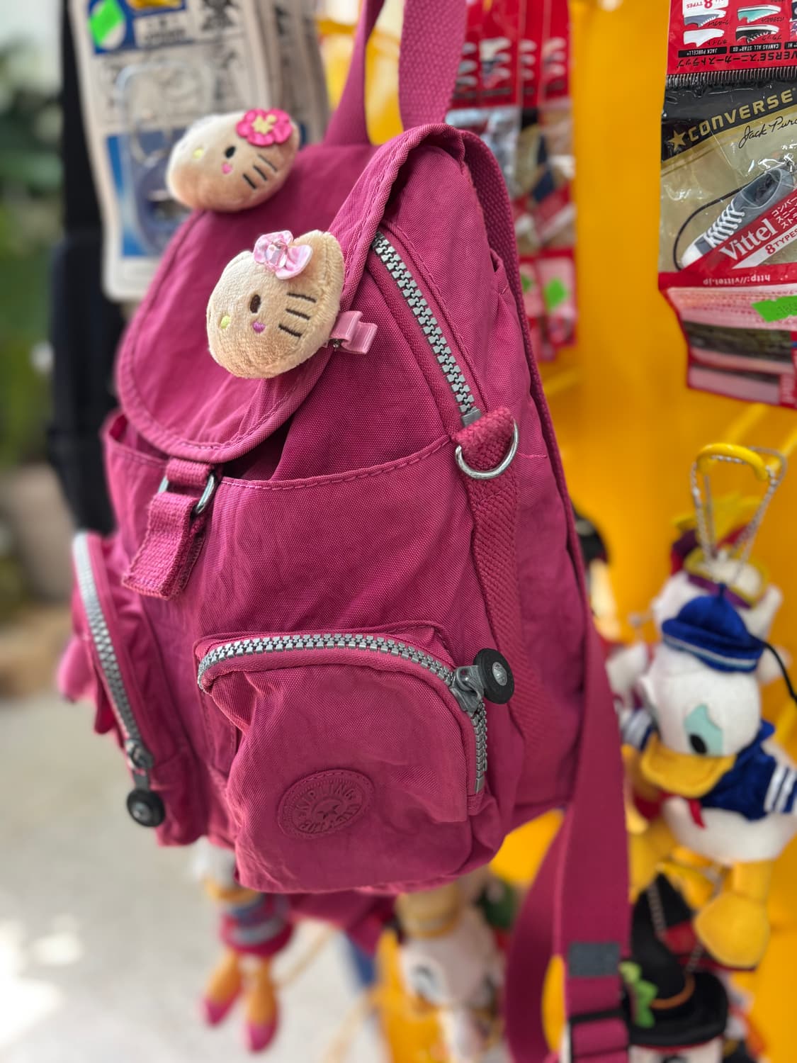 Vintage Deep Pink Kipling Mini Backpack 상품이미지3