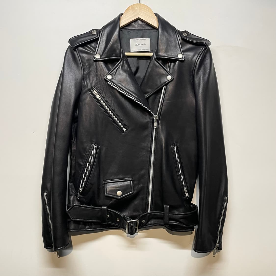 비바스튜디오 리얼 레더 라이더 자켓 상품이미지1