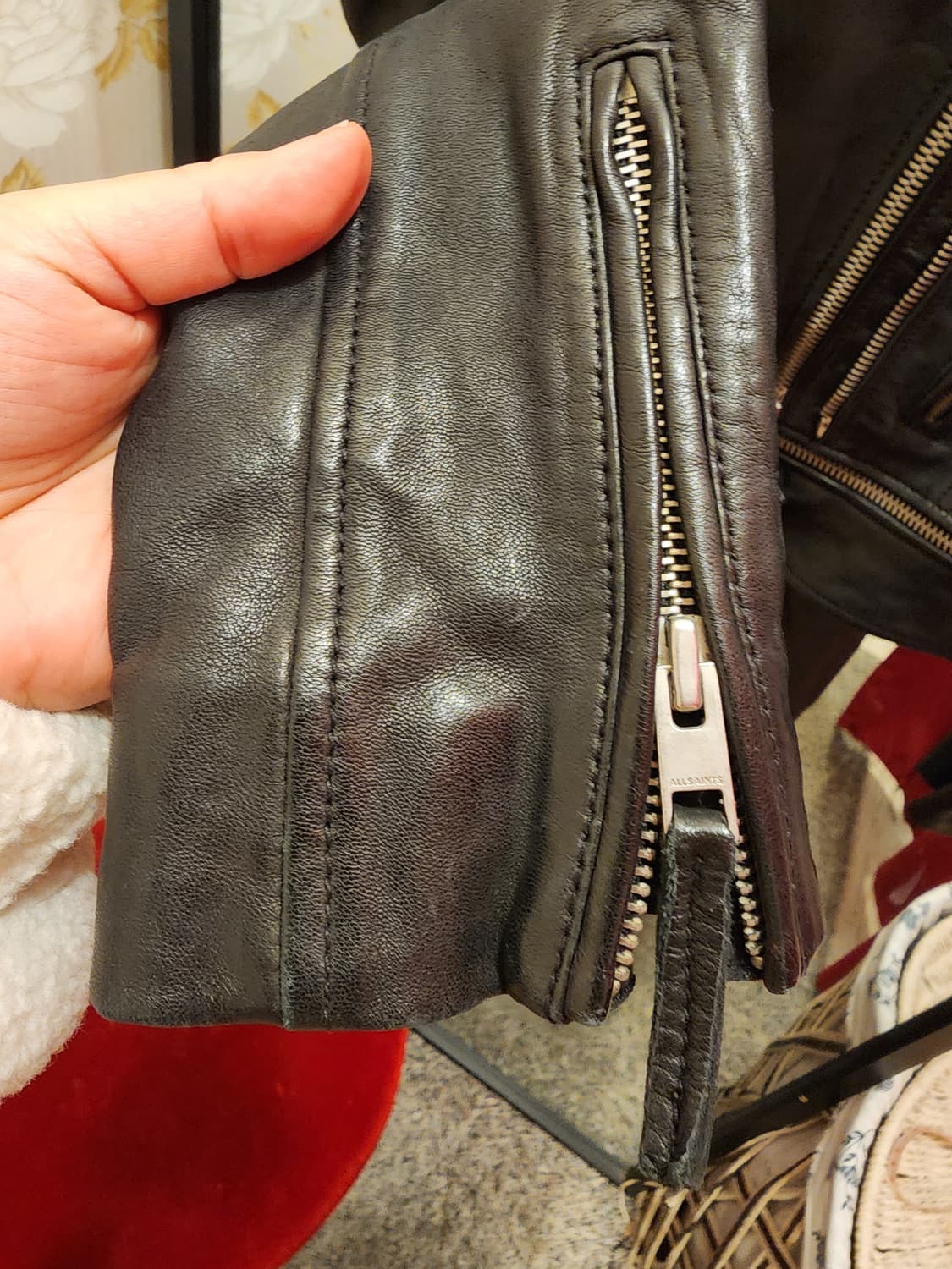 7/14 올세인츠 홀트 바이커 가죽 자켓 85사이즈 상품이미지5