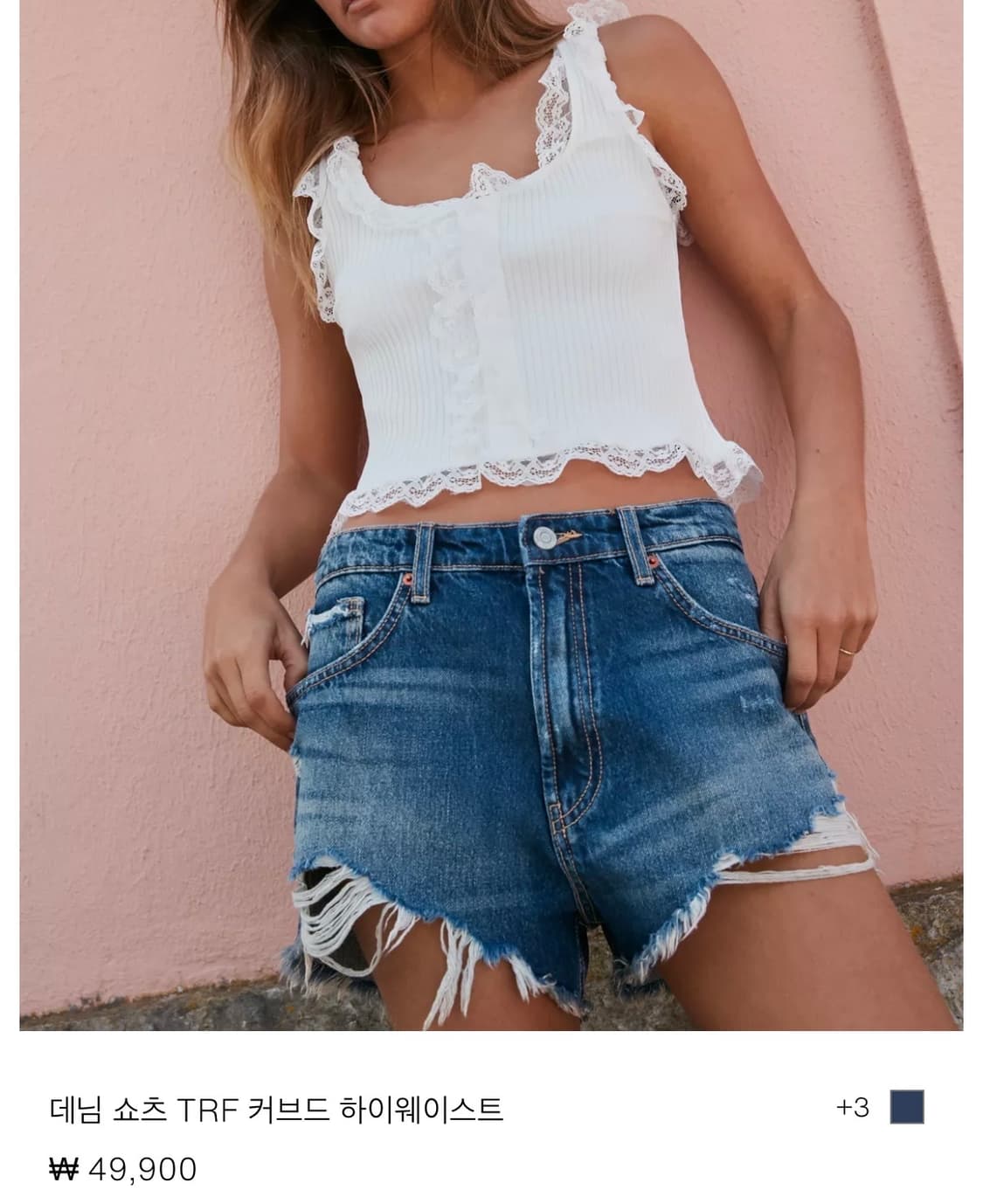 자라 데님 쇼츠 L 상품이미지3