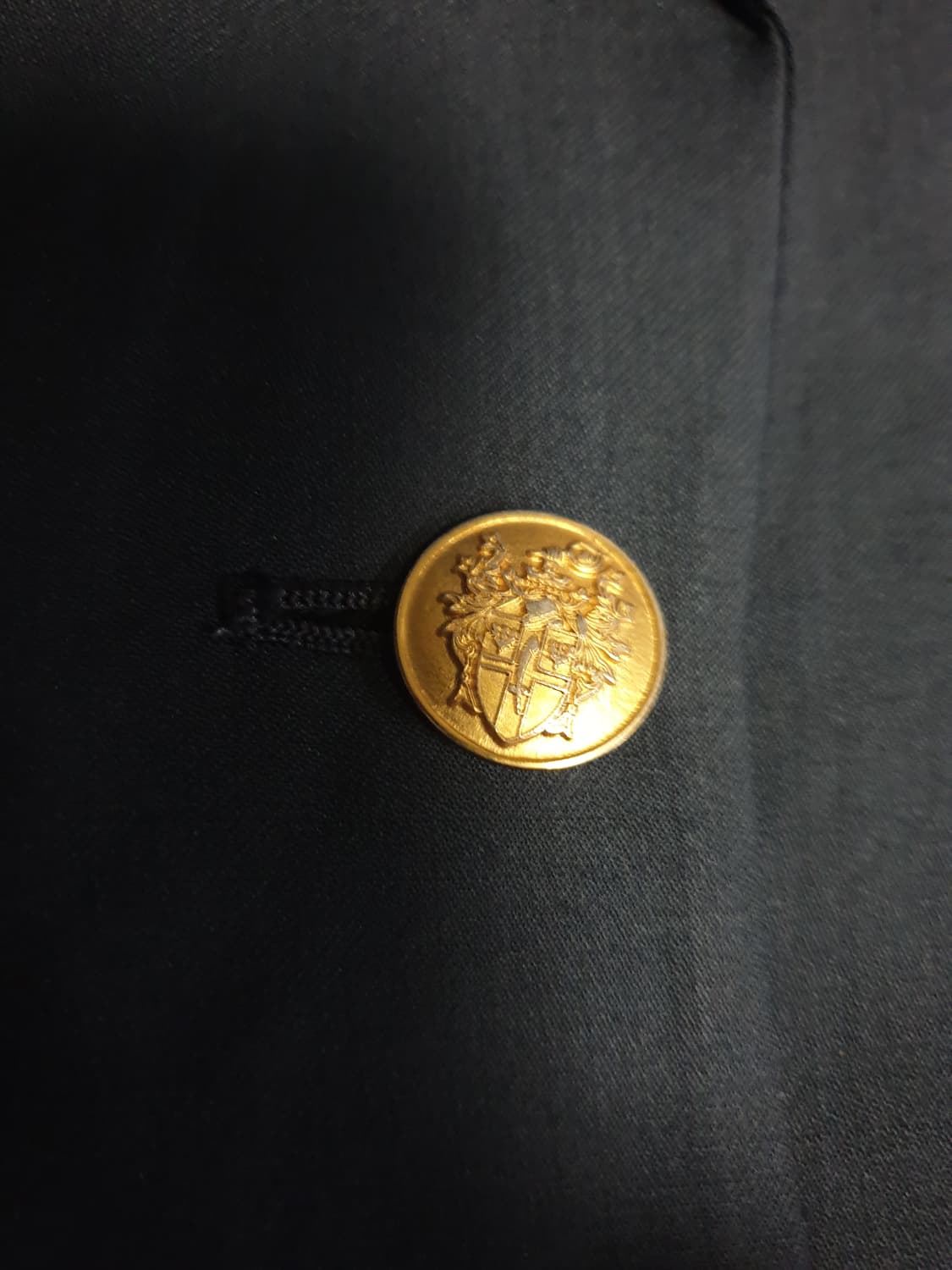 (빈티지) 닥스 브레스티드 금장 더블버튼 피크트라펠 블레이저 블랙 (M) 상품이미지2