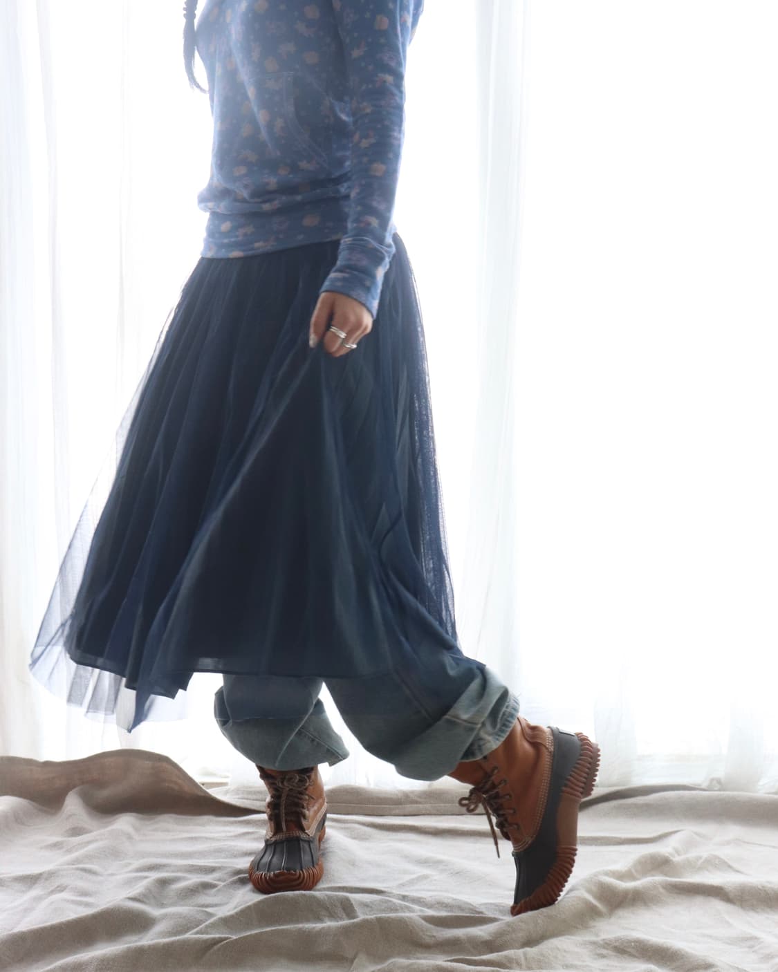 [Ray Beams] Navy Layered Tulle Skirt 상품이미지8