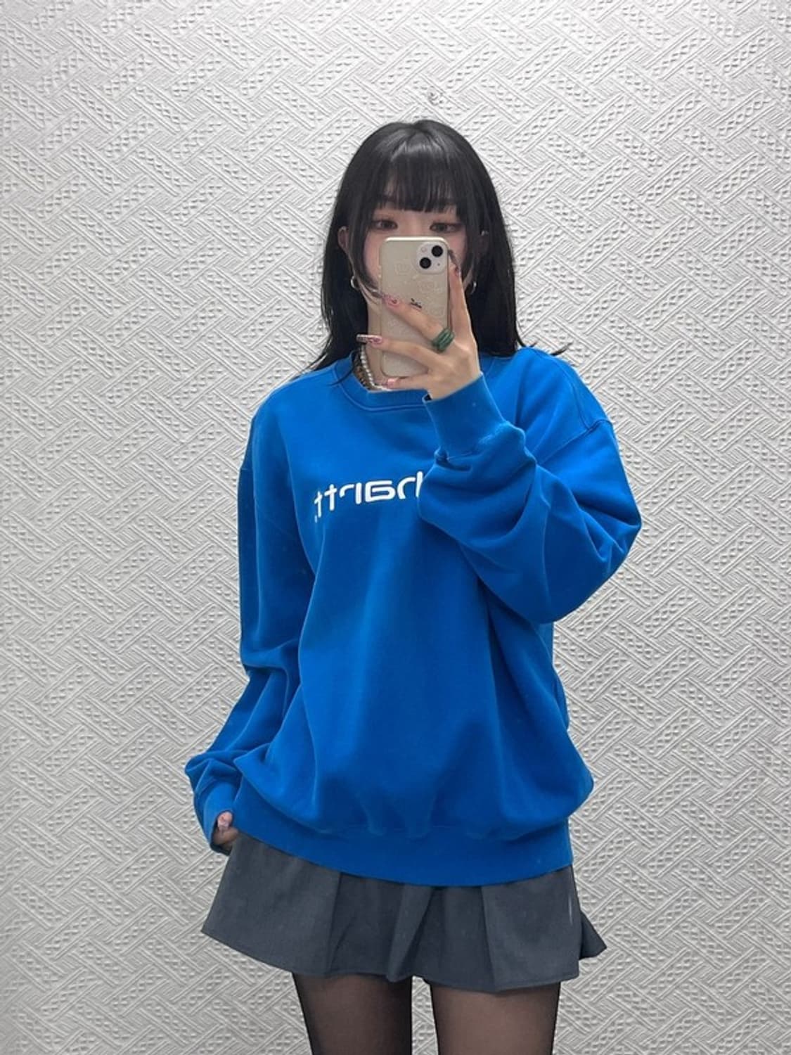 칼하트 올드스쿨 레트로 Y2K 00's 코발트블루 맨투맨 L C11699 상품이미지1