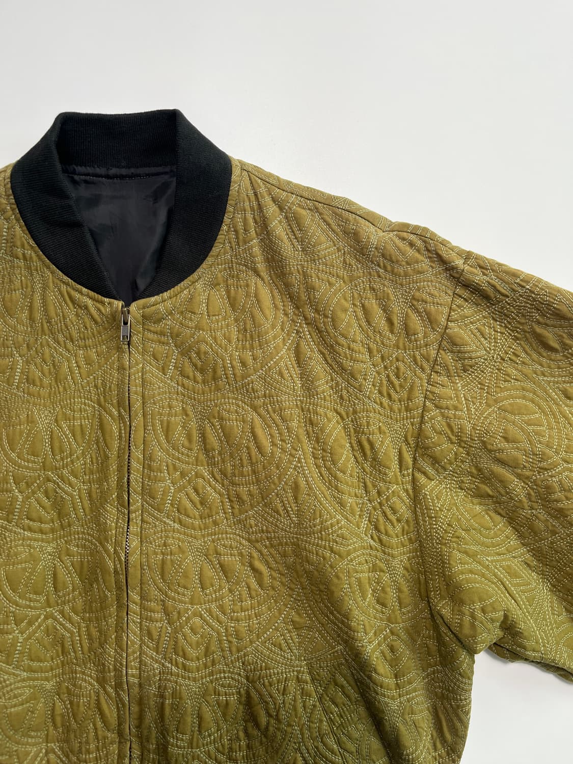 올리브 퀄팅 자켓 상품이미지4