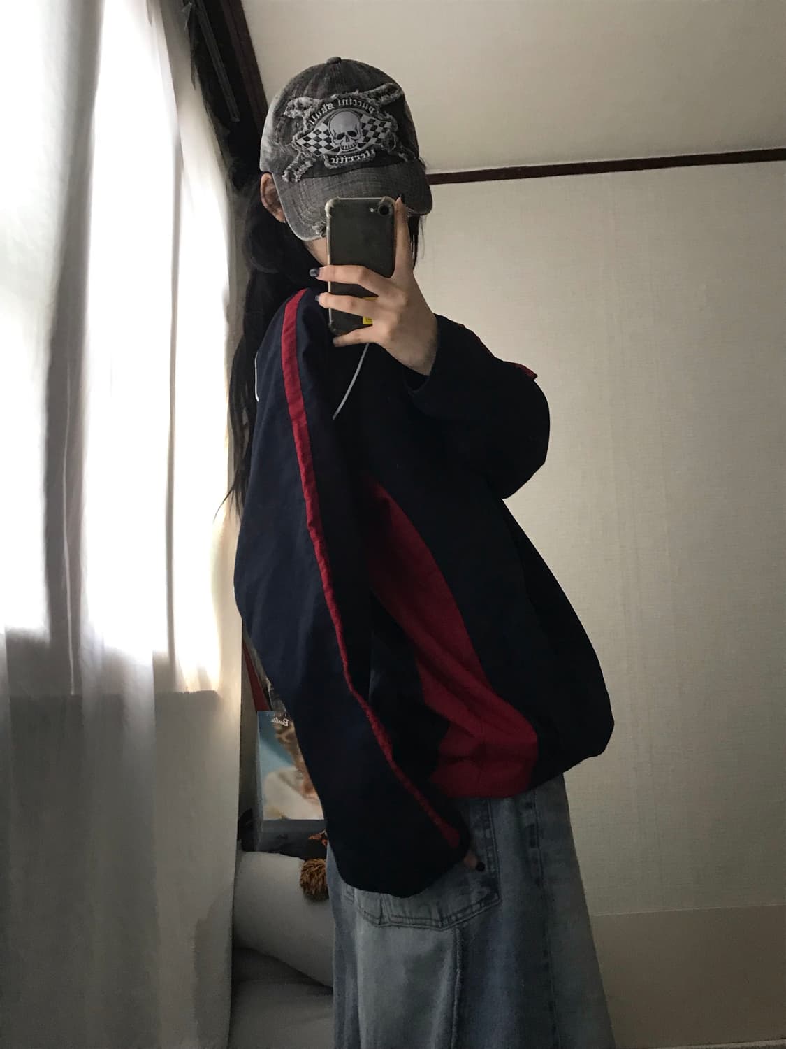 나이키 네이비 레드 바람막이 상품이미지4