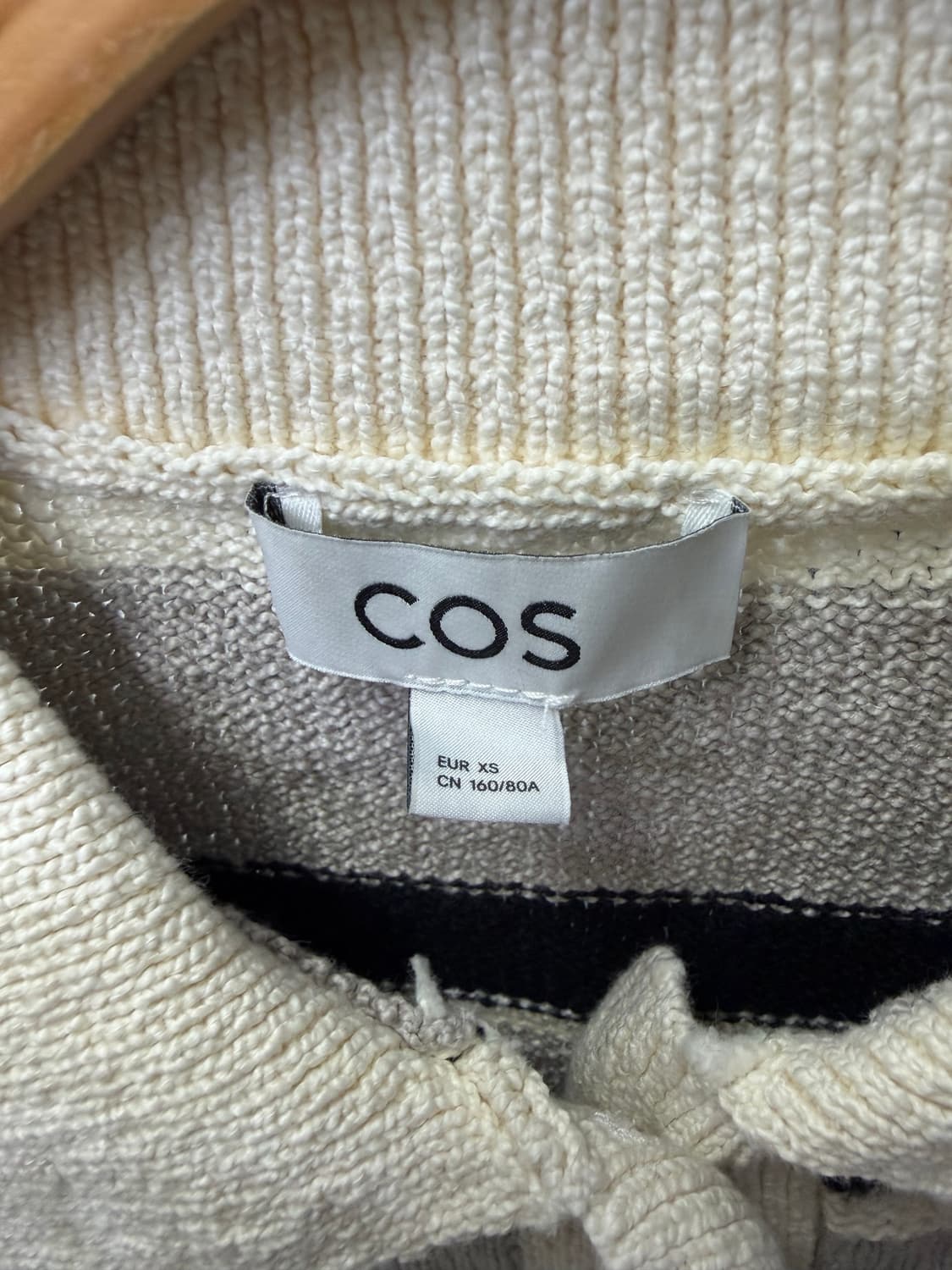 정품) COS 코스 스트라이프 니트 가디건 XS 상품이미지6