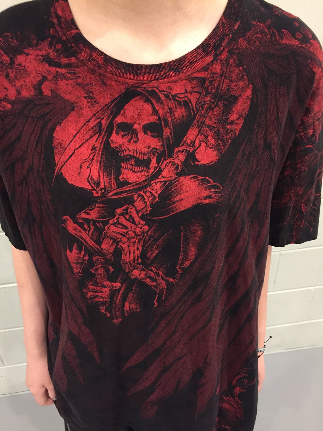 Gothic Skull Grim Reaper T-Shirt 상품이미지2