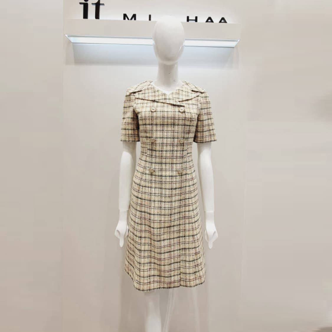 잇미샤(it michaa) 와이드카라 트위드원피스 55-66 상품이미지2