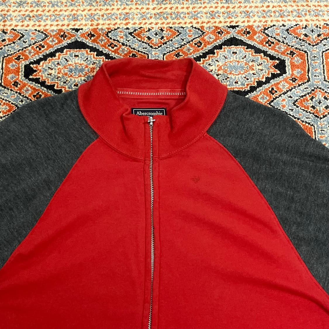 아베크롬비 나그랑 레드 면 집업 져지 자켓 남성M  상품이미지2