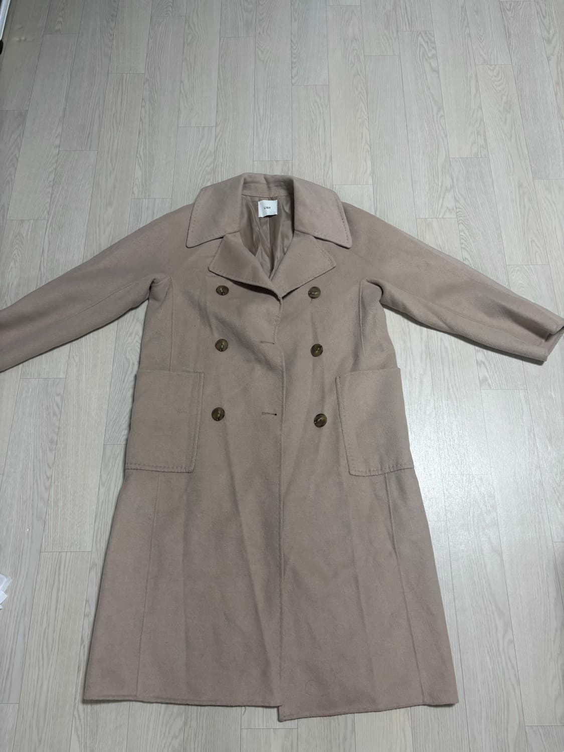 리스트 캐시미어 핑크코트 상품이미지1