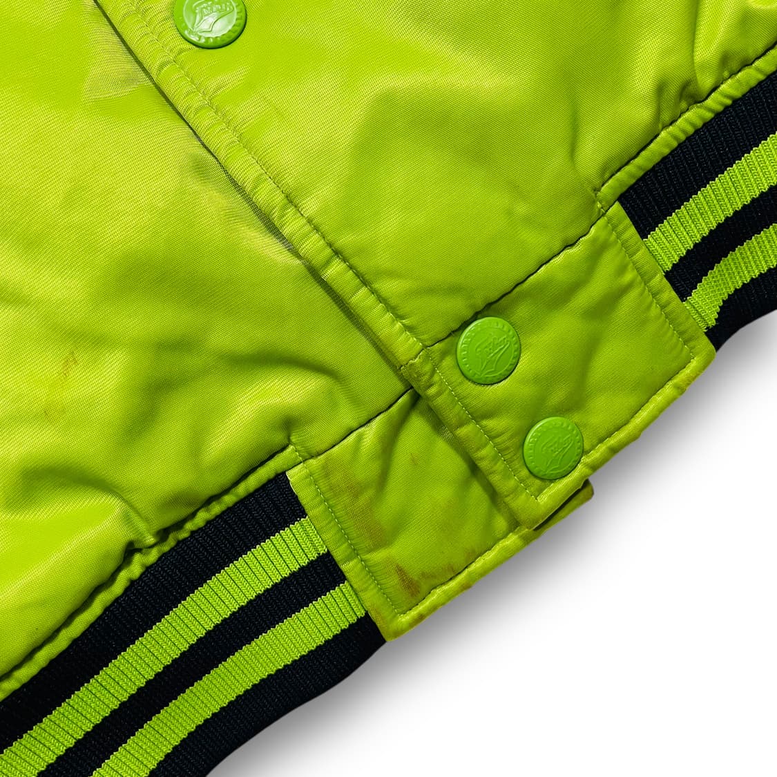 푸부 00s 올드스쿨 힙합 그린 바시티 자켓 상품이미지9