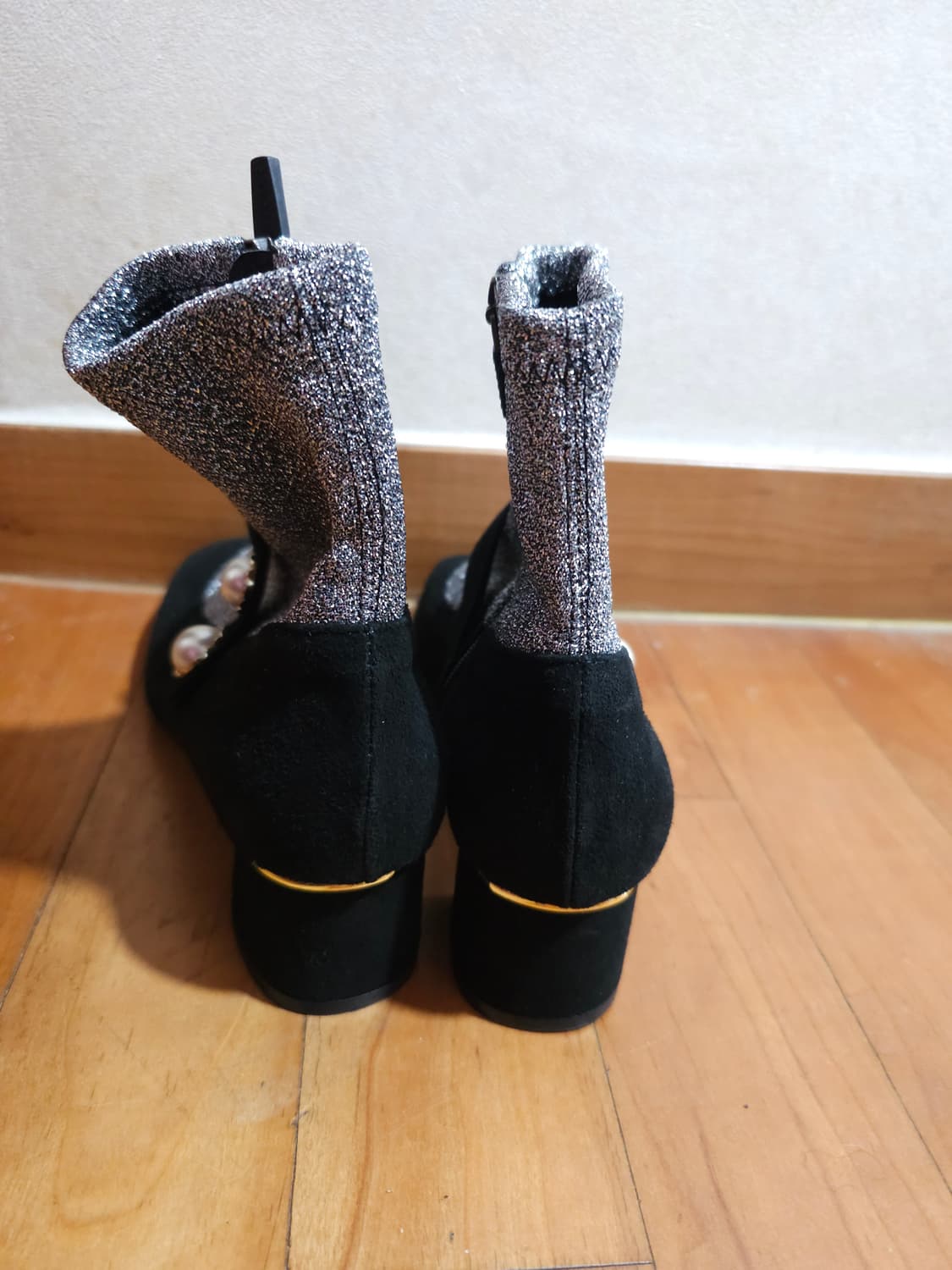 새상품)미소페 글리터 삭스 펄 메리제인 부티 상품이미지3