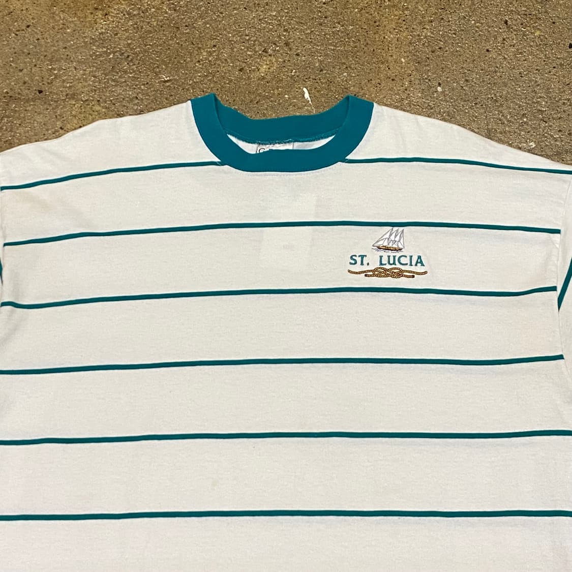 90s Made in USA 기어 스트라이프 반팔티 상품이미지2