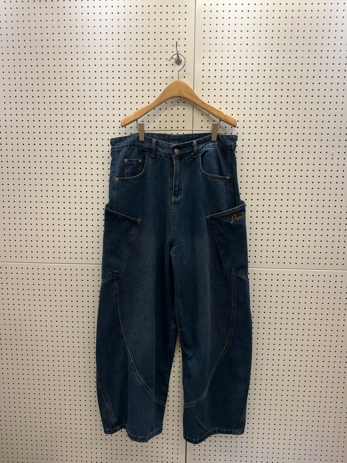 빈티지 벌룬핏 커브드 카고 데님 팬츠 U232 상품이미지3