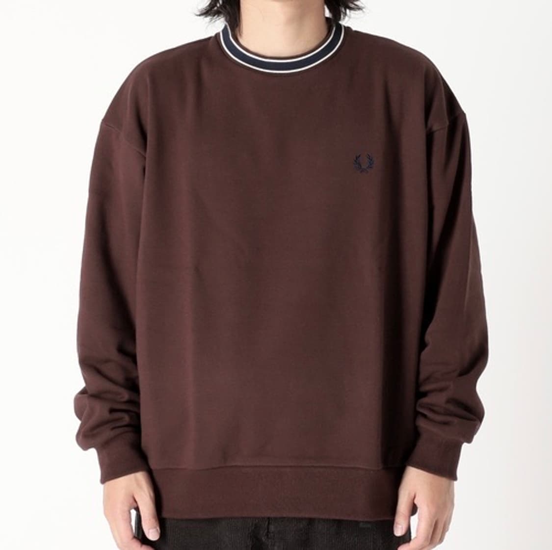 [M] Fredperry 프레드페리 브라운 라운드 맨투맨 상품이미지3