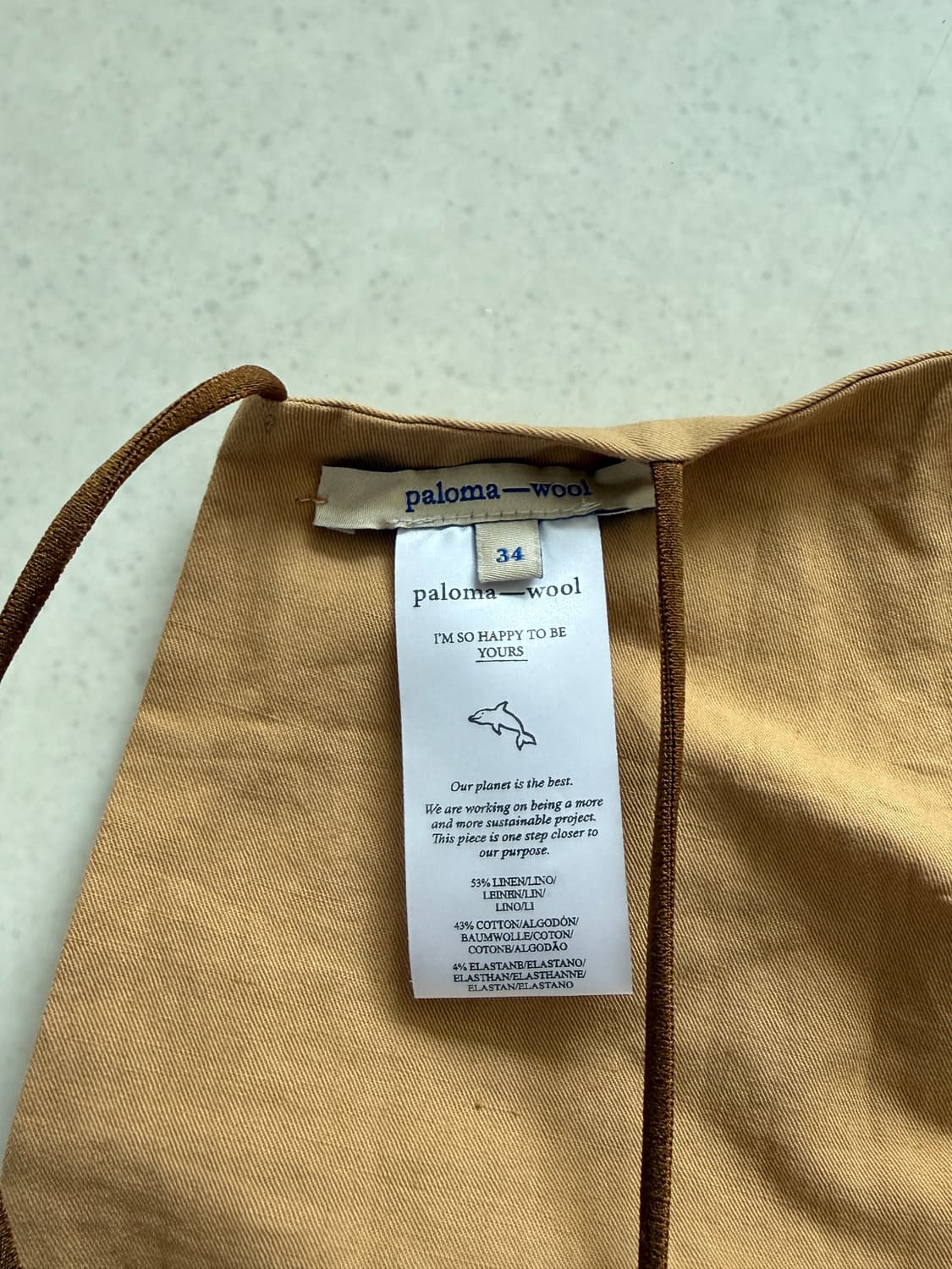 팔로마울 머스타드 끈 탱크탑 상품이미지4