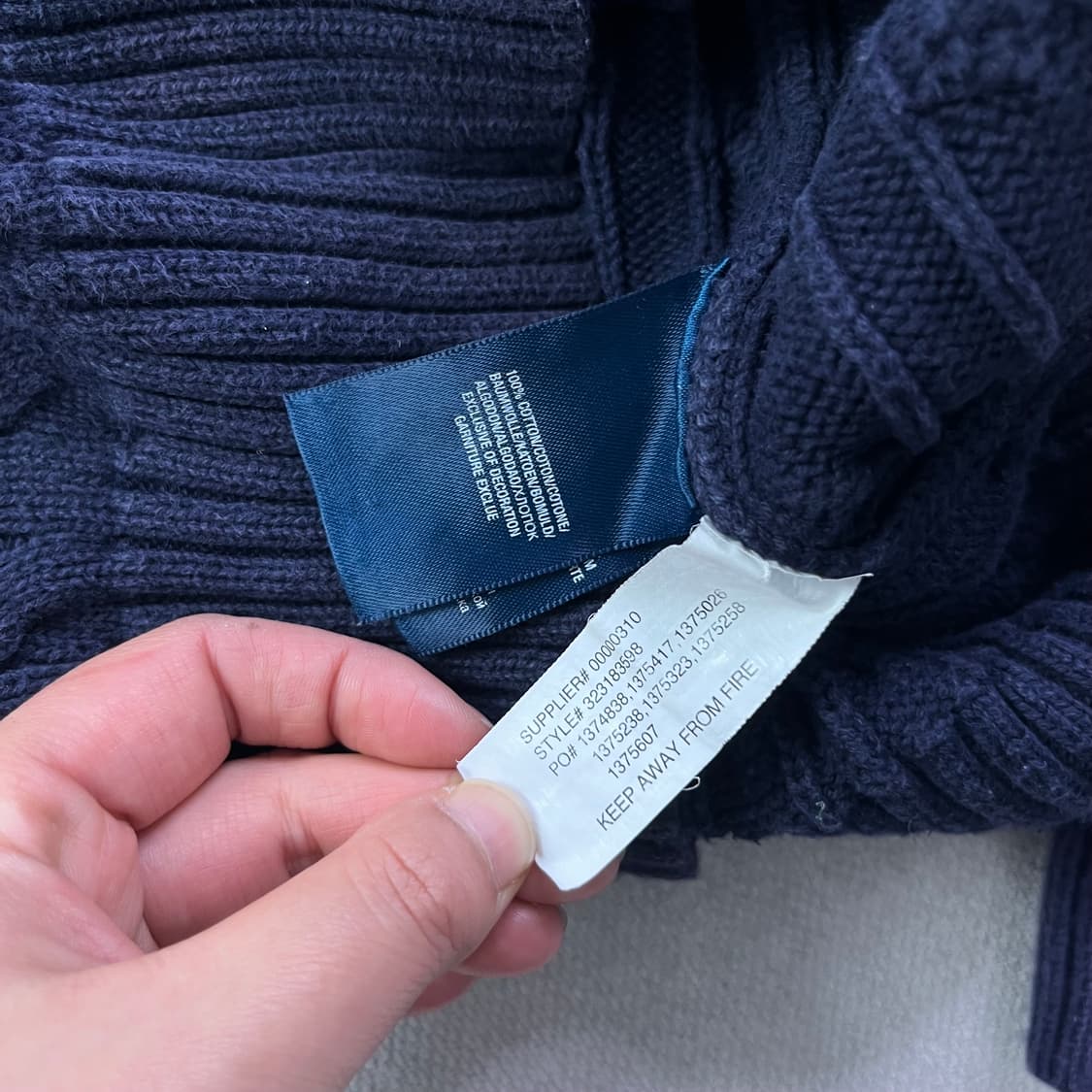 95 폴로랄프로렌 꽈배기 네이비 니트 상품이미지5