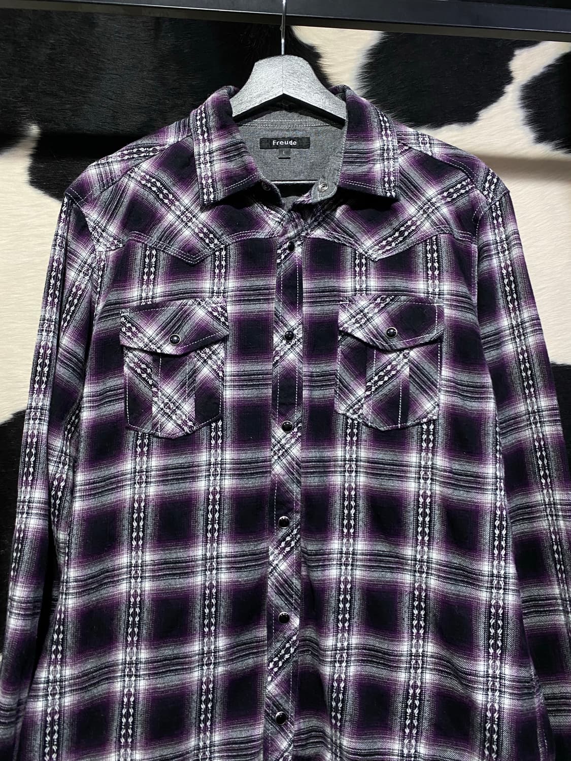 Freude 다이아몬드 문양 디테일 웨스턴 셔츠 상품이미지3