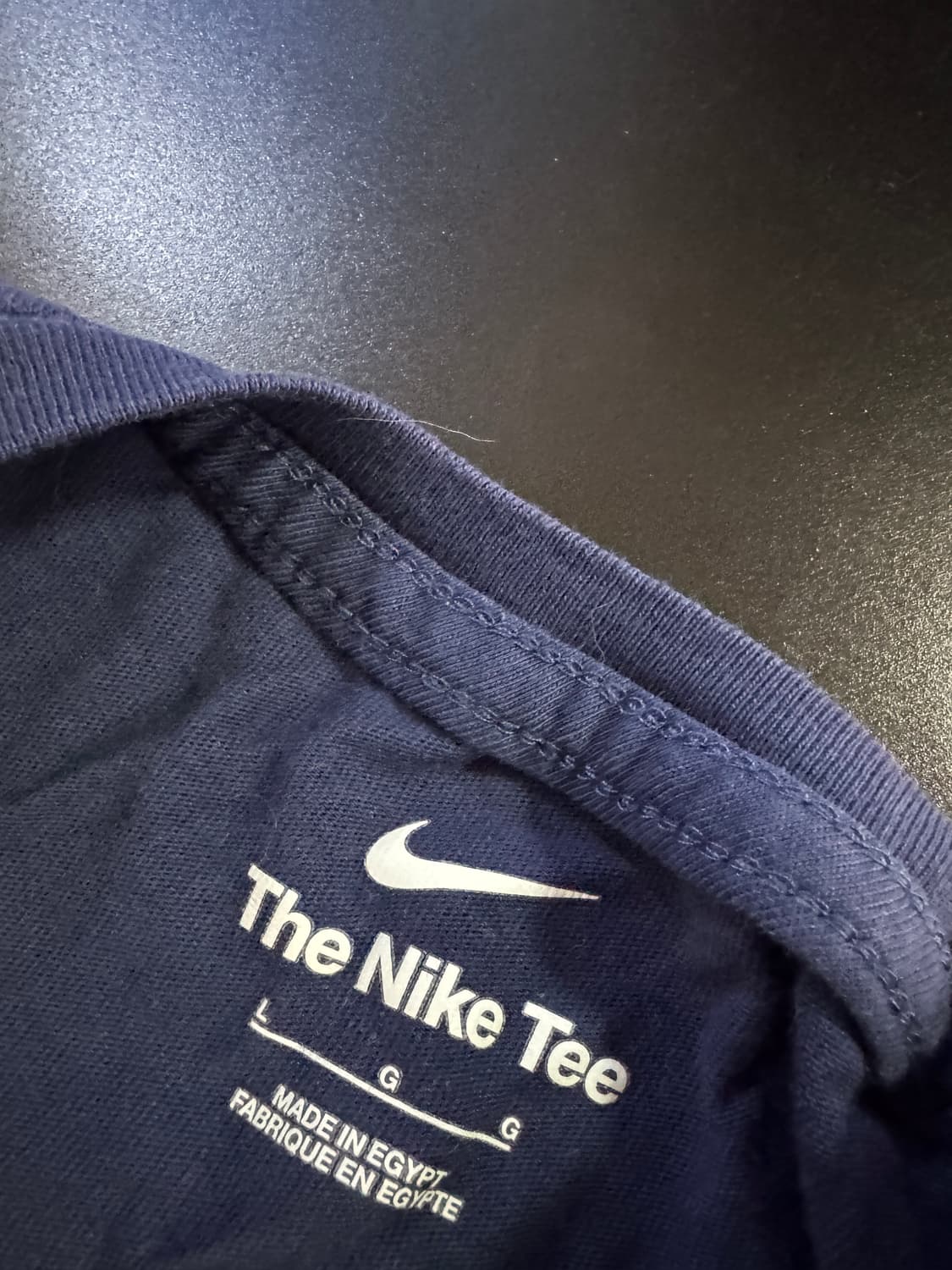 나이키 스우시 골프 프린팅 반팔 티셔츠 L 네이비 상품이미지5