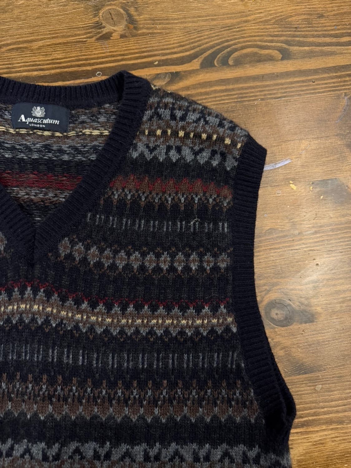 아쿠아스큐텀 페어아일 니트 베스트 100 상품이미지7