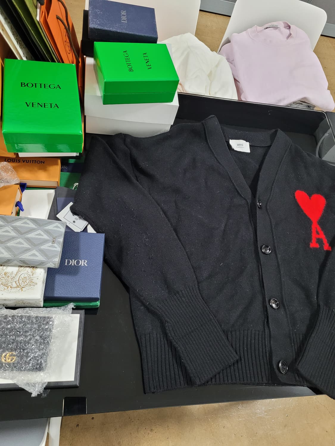 아미 인타르시아 블랙 가디건 상품이미지2