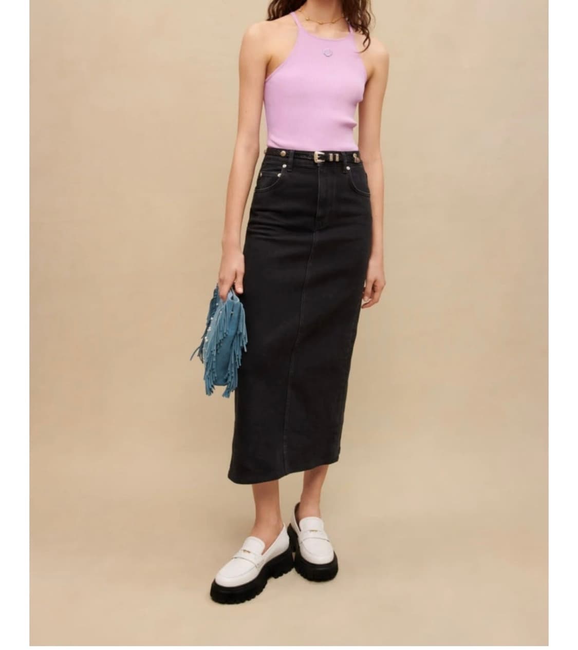 Maje 마쥬 롱데님 펜슬 스커트 36 새상품 상품이미지1