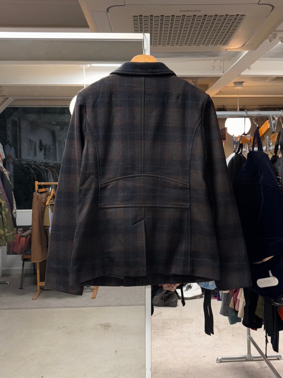 스나오 쿠와하라 체크 울자켓 상품이미지3