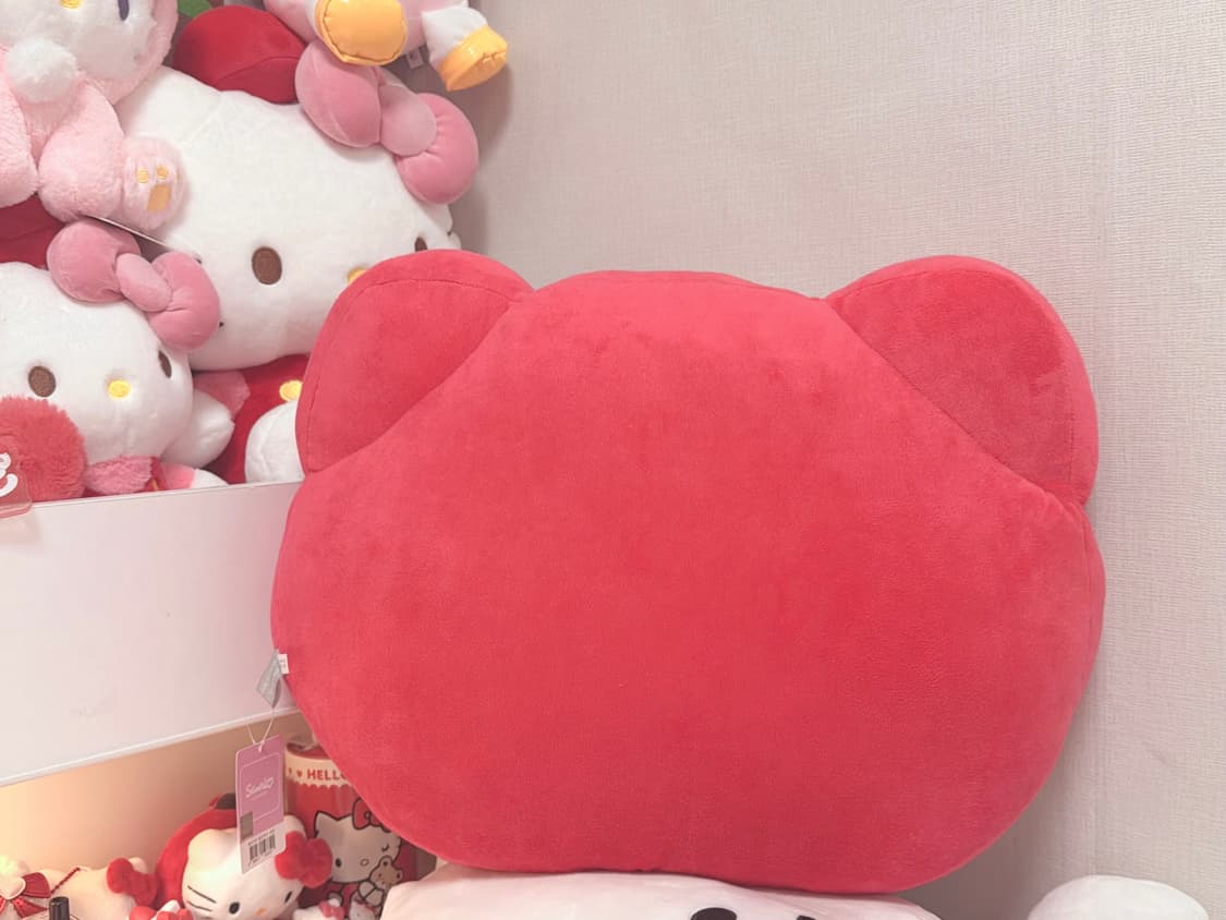 키티 얼굴 리본 쿠션 중형 상품이미지2