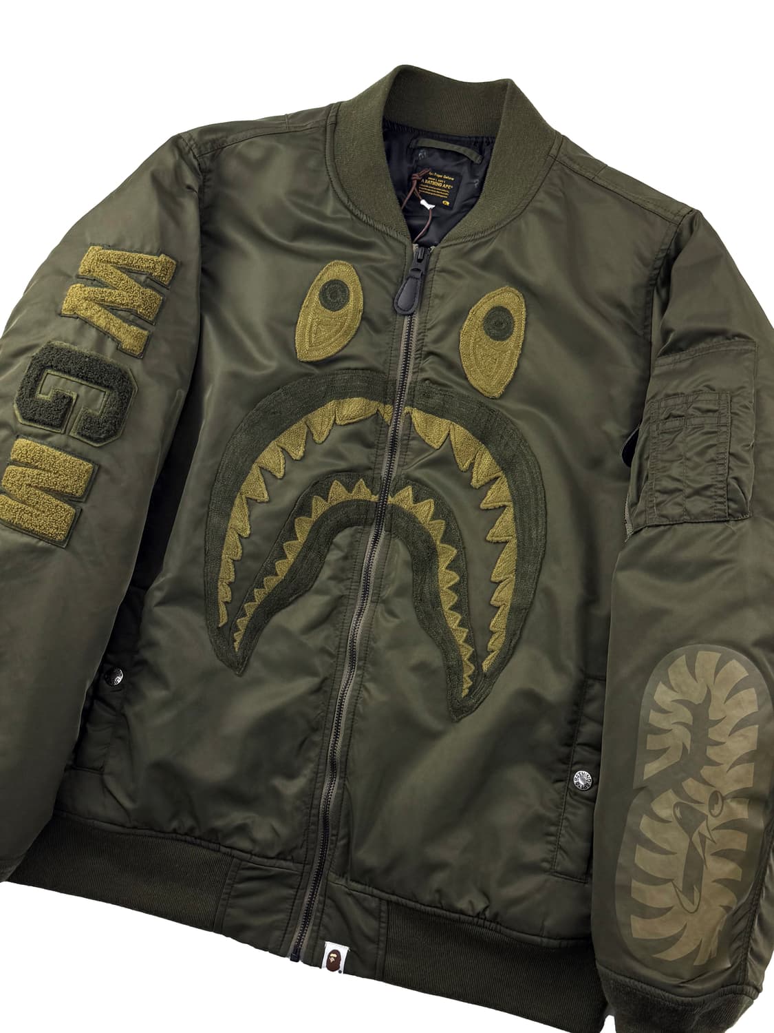 베이프 샤크 MA-1 다크 그린 상품이미지2