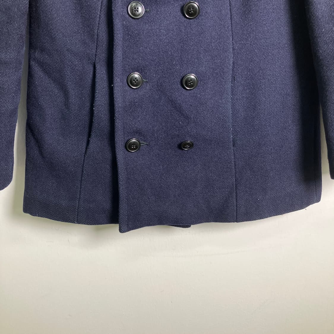 블루 블루 재팬 네이비 더블 버튼 울 피코트  상품이미지5