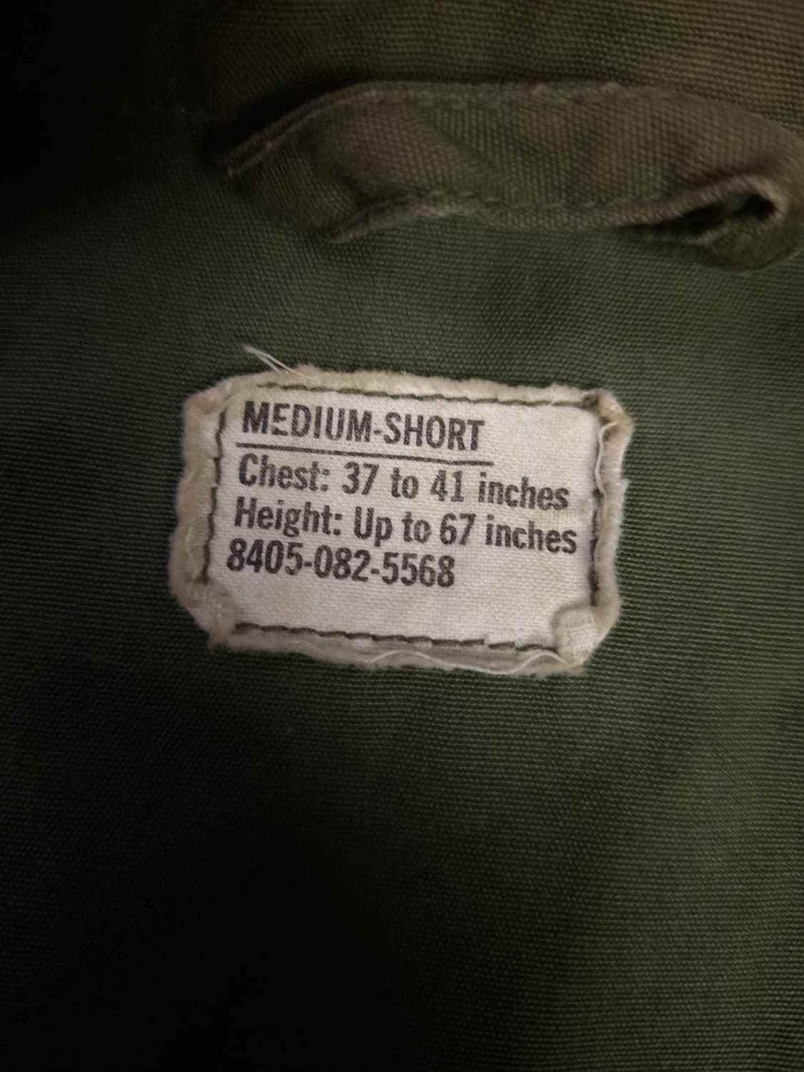 오리지날 60's 베트남전 포플린원단 정글 퍼티그 상품이미지2