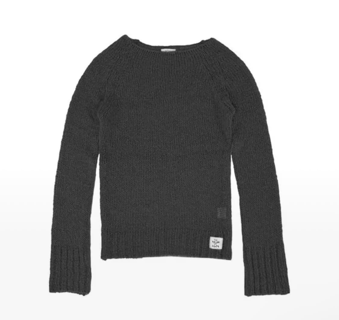 애즈온 니트 GREETING NETTED KNIT / CHARCOAL 상품이미지1