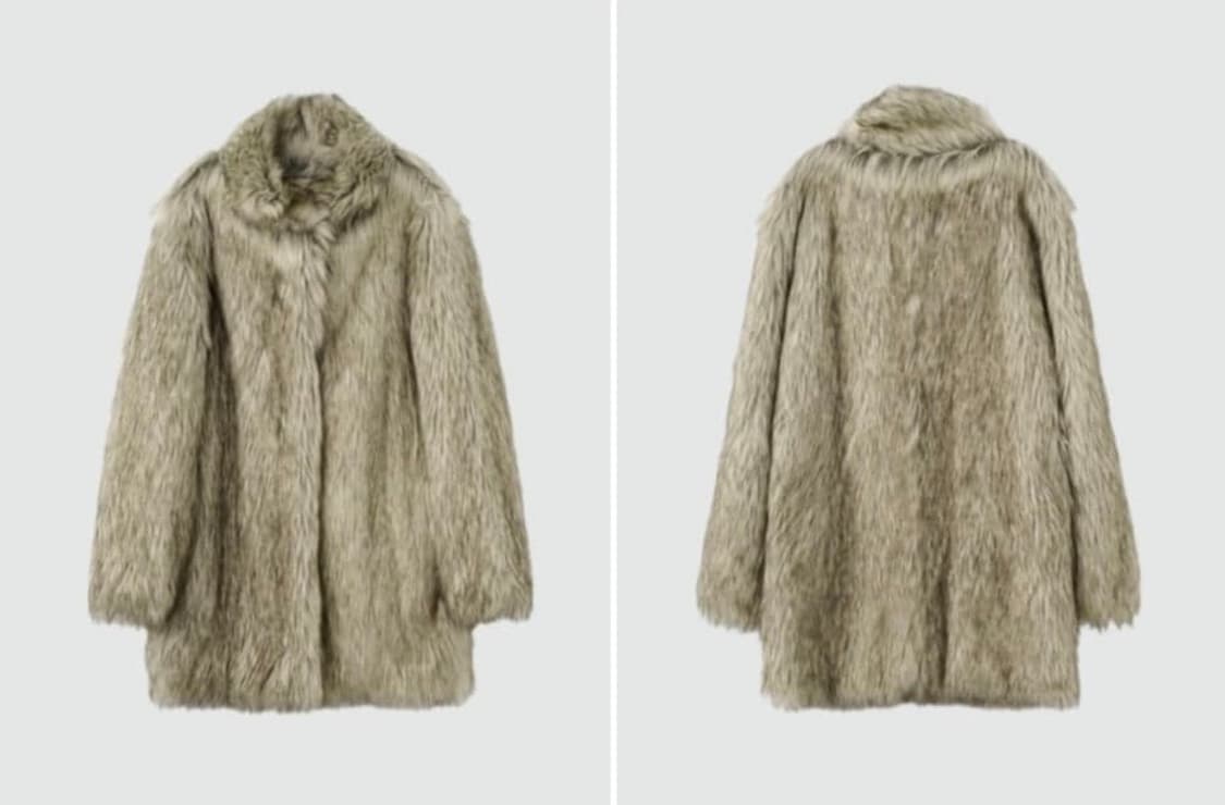 스튜디오테이블 롱헤어 퍼코트 베이지 상품이미지2