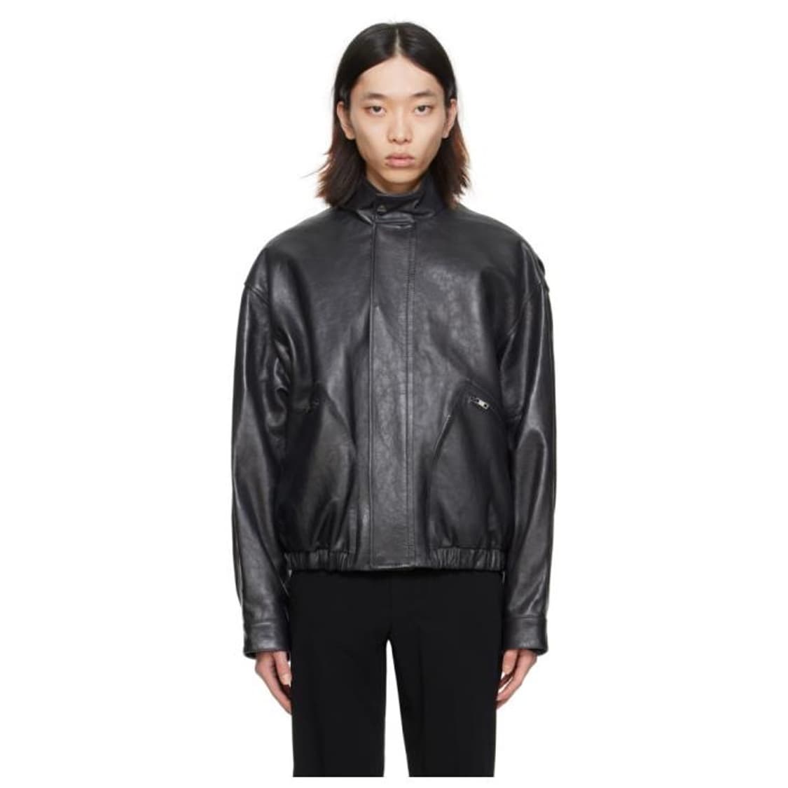 24SS Wooyoungmi 우영미 블랙 가죽 자켓 상품이미지7