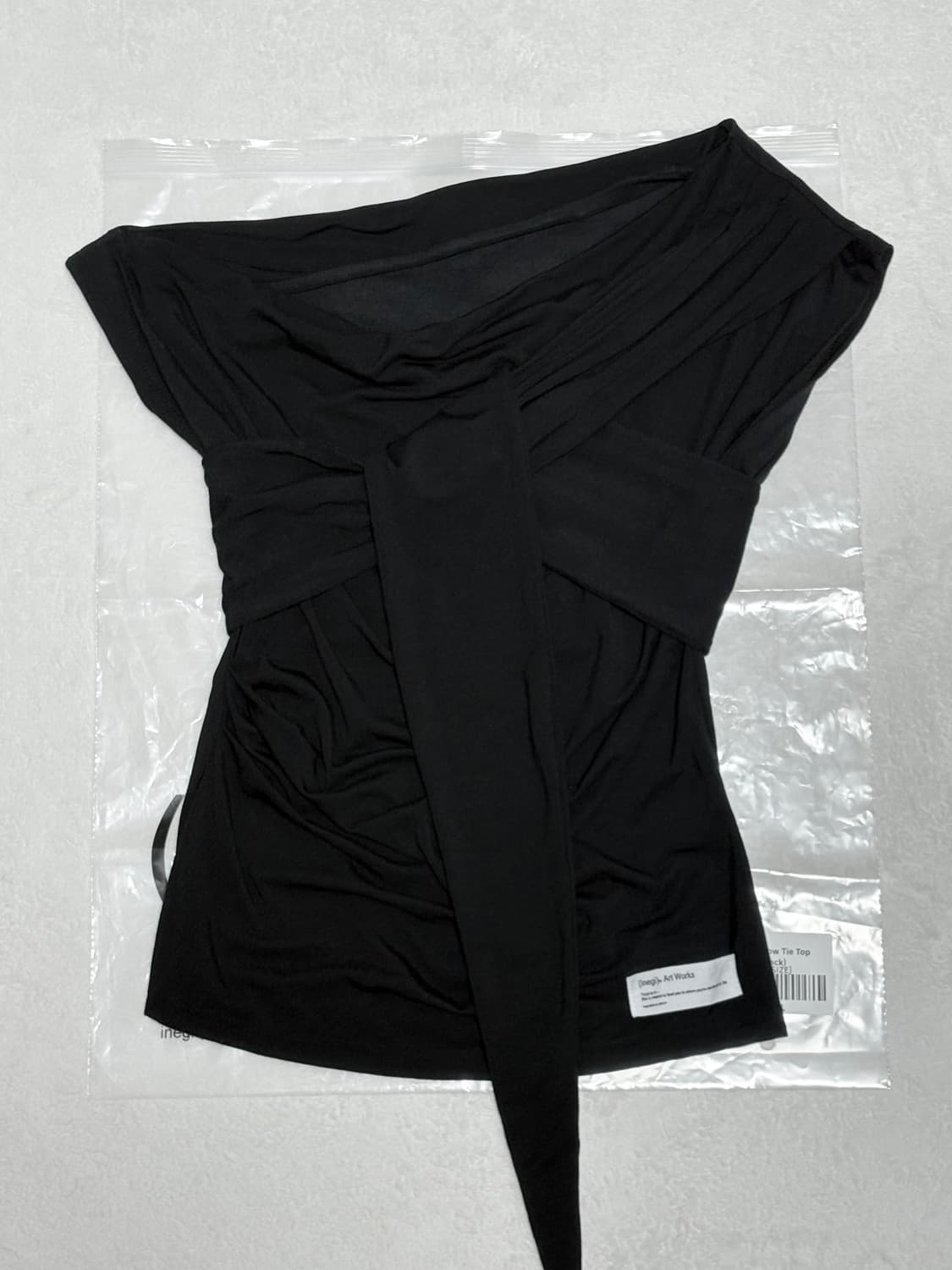 이네기 드레이프 플로우 타이 탑 상품이미지2