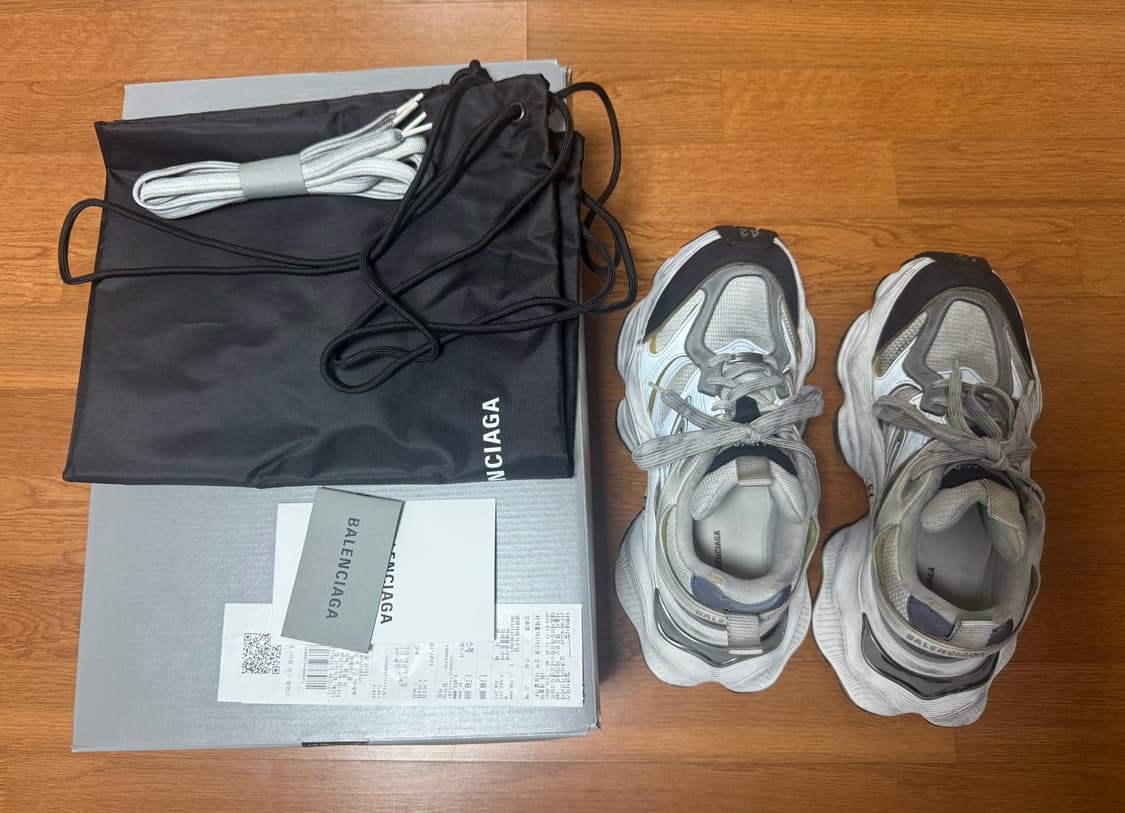 [42]발렌시아가 카고 스니커즈 화이트그레이 상품이미지1