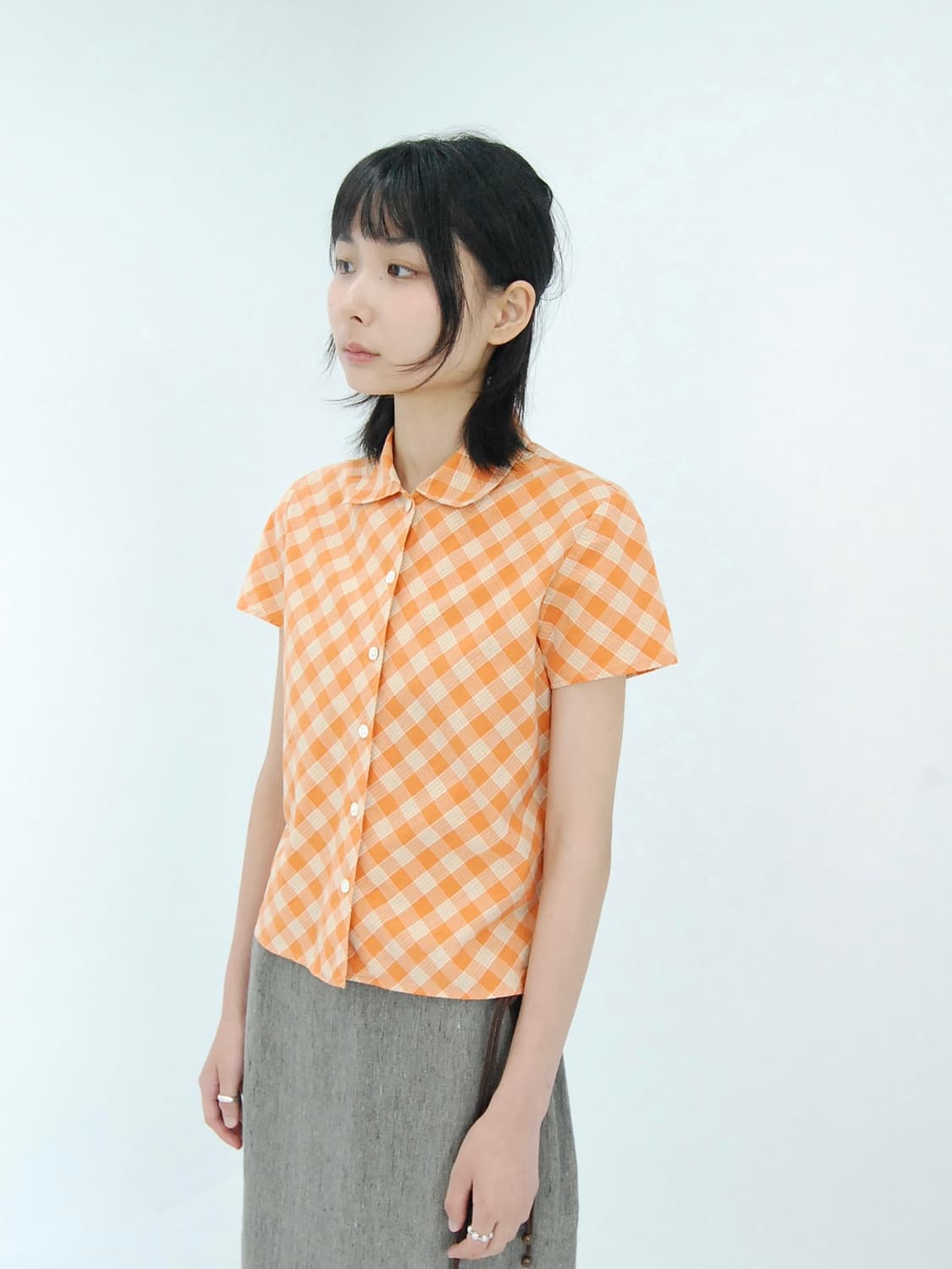 Pageboy check blouse 상품이미지1