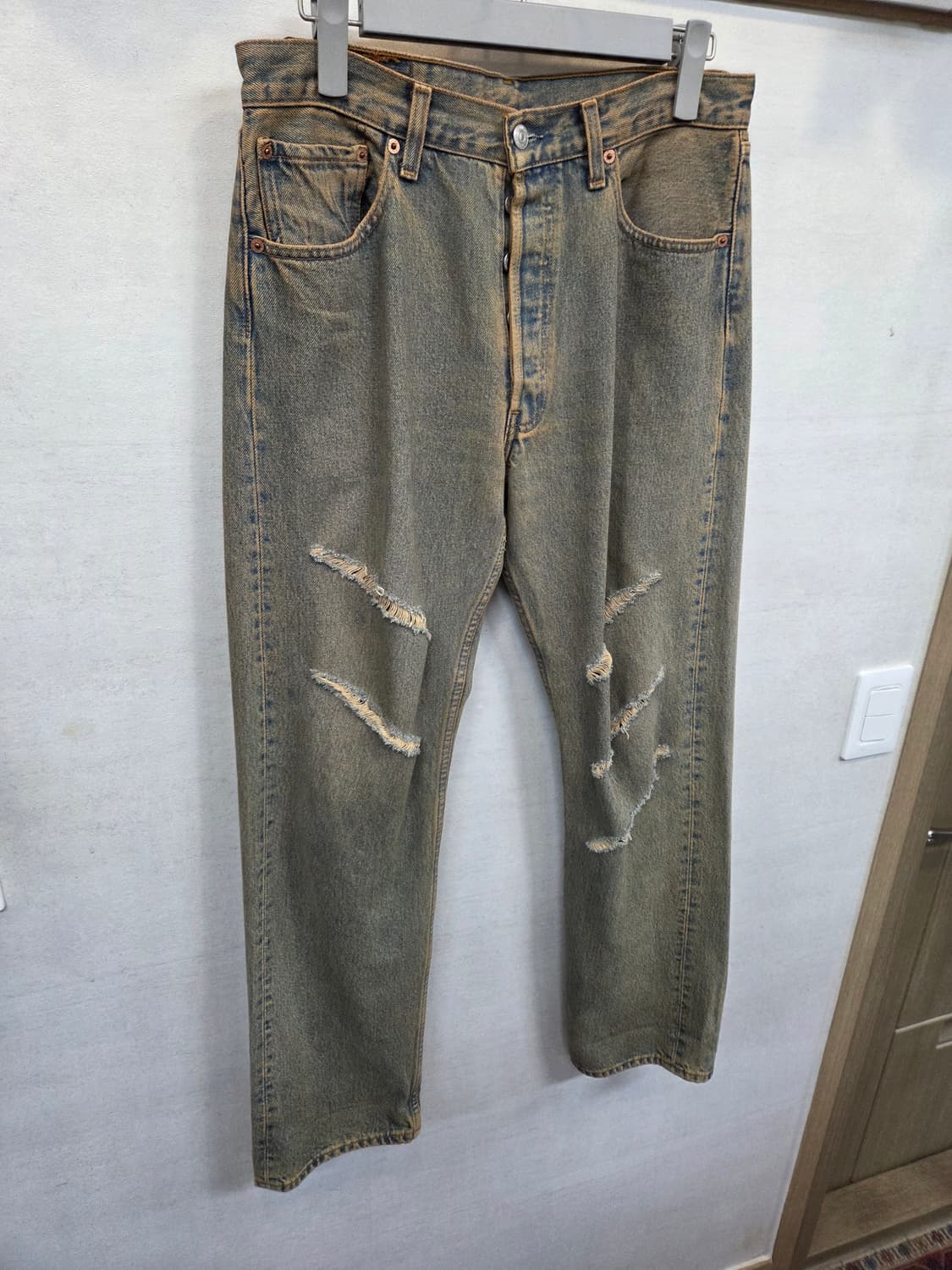 리바이스 501 데미지 녹워싱 데님팬츠 30 상품이미지6