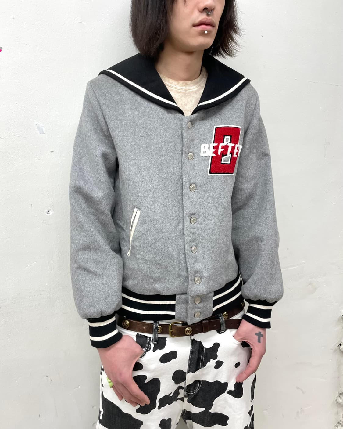 Betty Cape Gray Jacket 상품이미지3