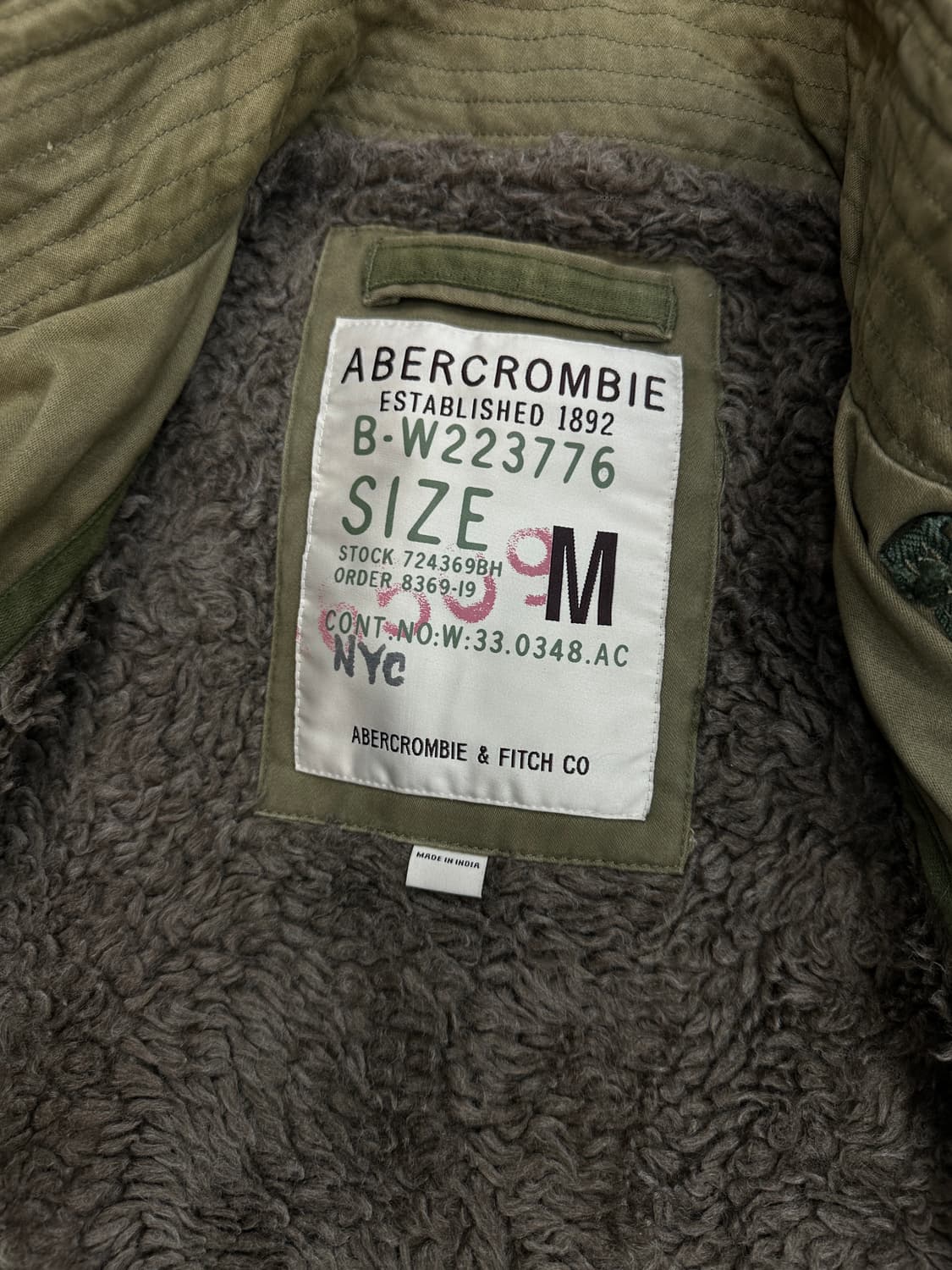 아베크롬비 야상 퍼 자켓 상품이미지4