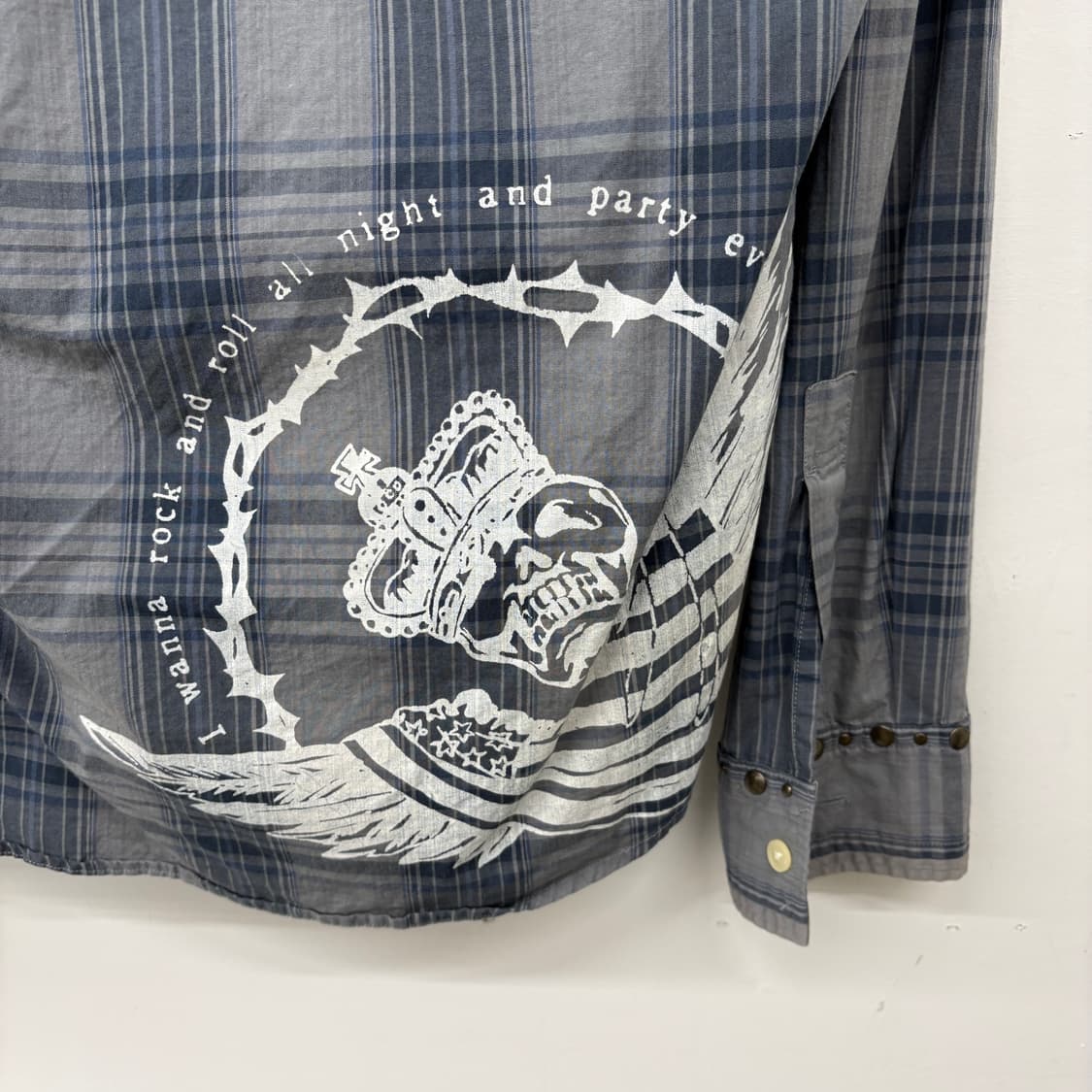 PPFM 빈티지 체크 셔츠 긴팔 남방 여성M 상품이미지5