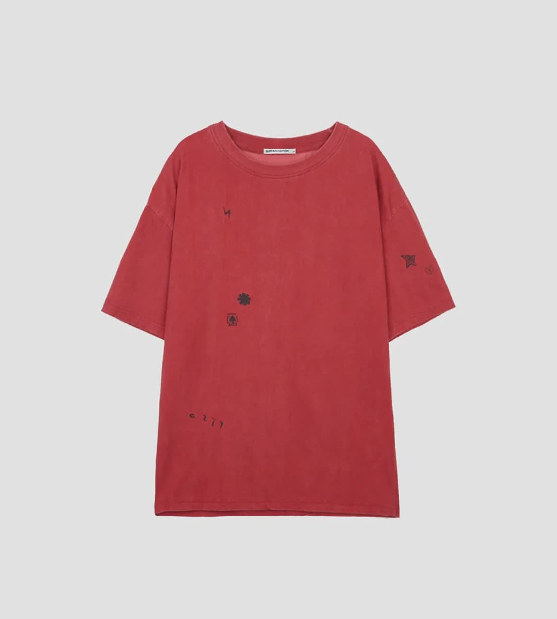 서피스에디션 TATTOO T-SHIRTS RED M 상품이미지1